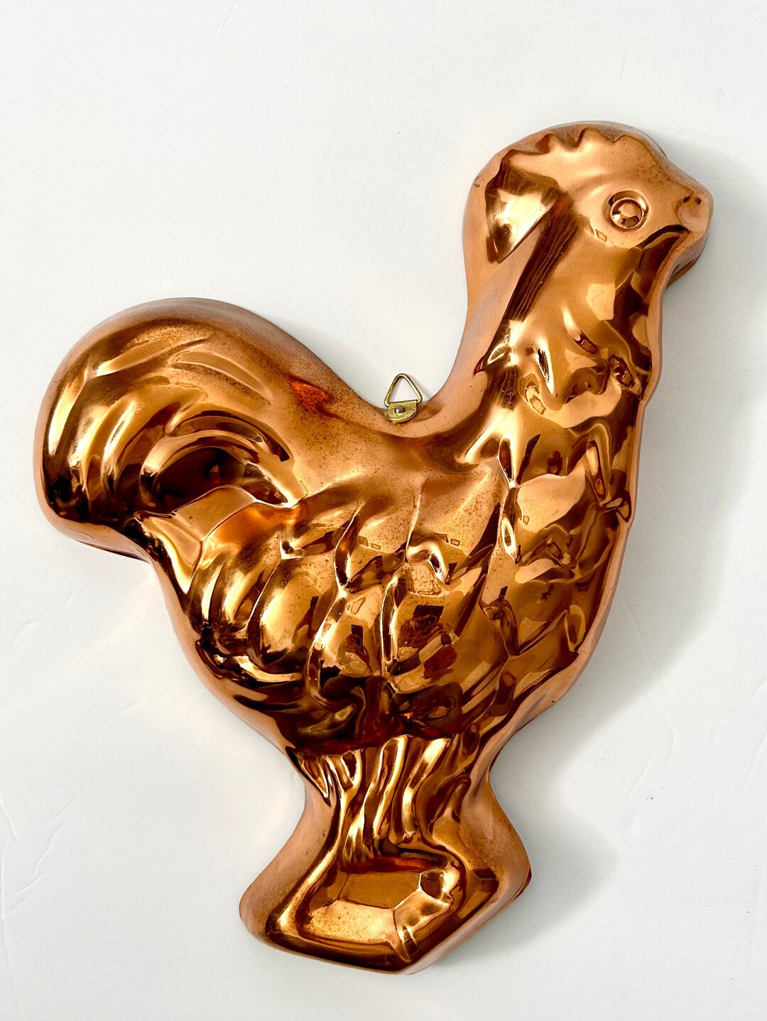 Vintage Copper Decor Copper Rooster Mold Kitchen Wall Hanging Tin Lined