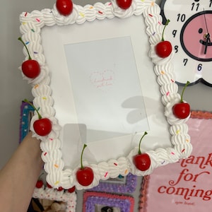 One size only 8x10 Photo Frame with sprinkles and cherries