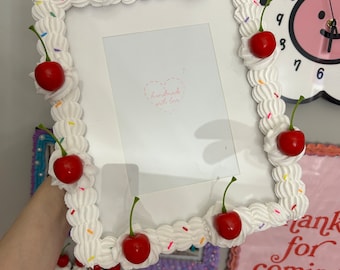 One size only 8x10 Photo Frame with sprinkles and cherries