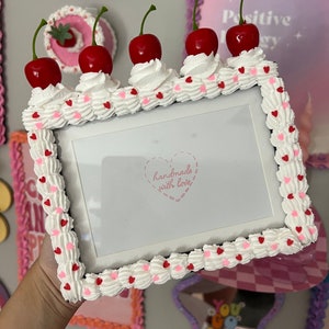 Fake Cake Photo Frame Valentines Day theme heart sprinkles 4x6 / 5x7 / 8x10 / 8.5x11
