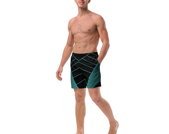 Men's swim trunks Quick-drying Breathable Multiple pockets Silky inner liner Water-repellent  Elastic waistband Mesh pockets UPF 50+