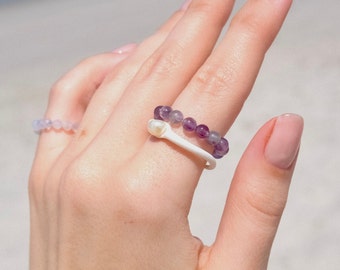 Elegant Natural Amethyst Ring – Healing Crystal Jewelry, February Birthstone, Perfect Gift for Her, Size: 6-7