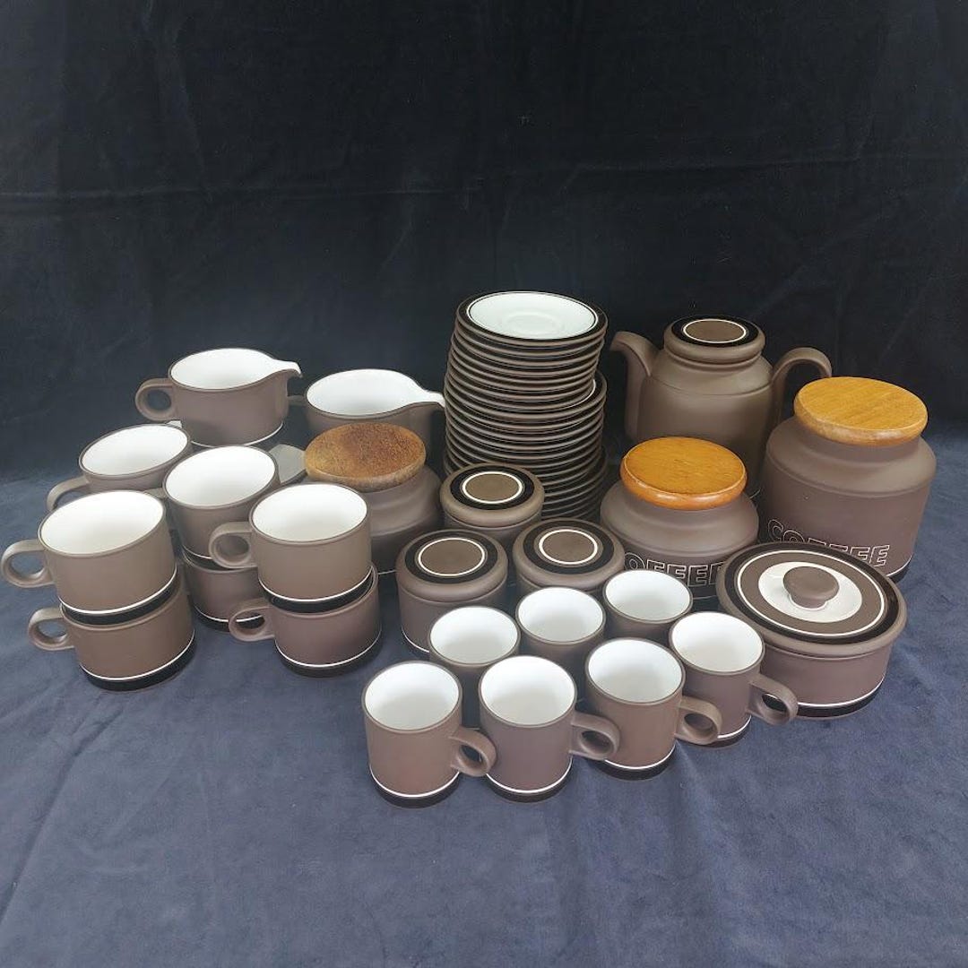 Vintage Lancaster Vitramic Contrast Hornsea England Dinner Set