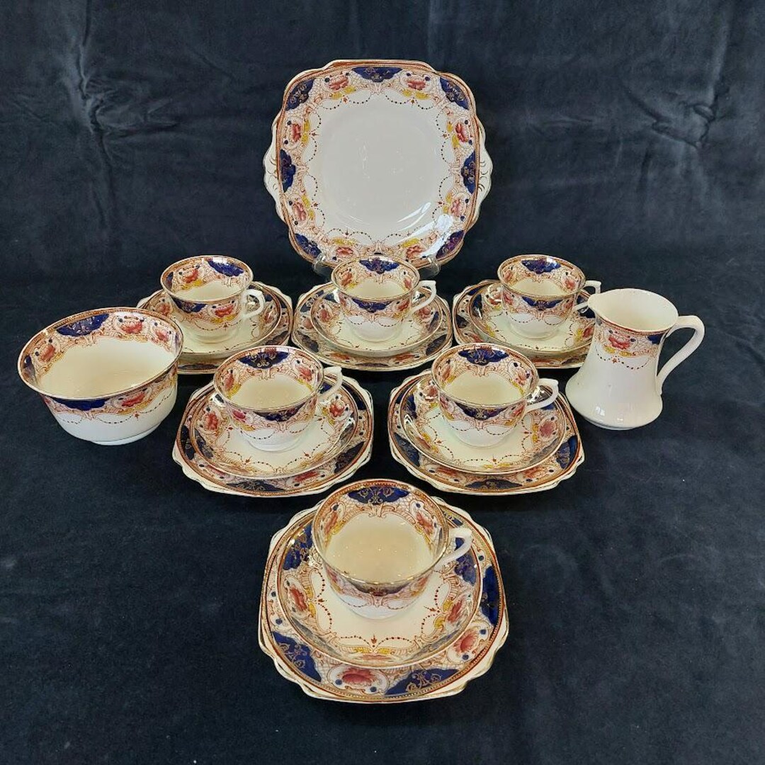 Royal Vale H.J.C. Longton Antique Imari Style Tea Set, 21 Piece - Etsy