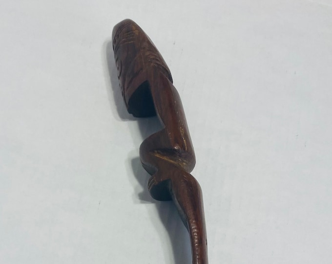 Rare Ancient African Wood Carved Relic - Mangbetu Motherhood and Fertility Tradition