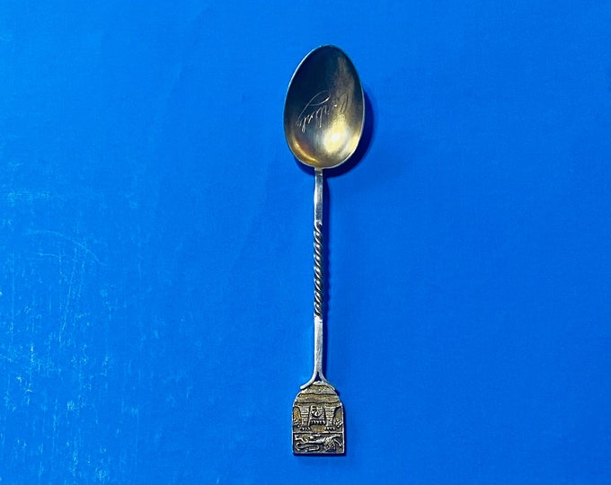Antique Sterling Silver Souvenir Spoon Cornelius Saunders & Francis Shepherd 5"L