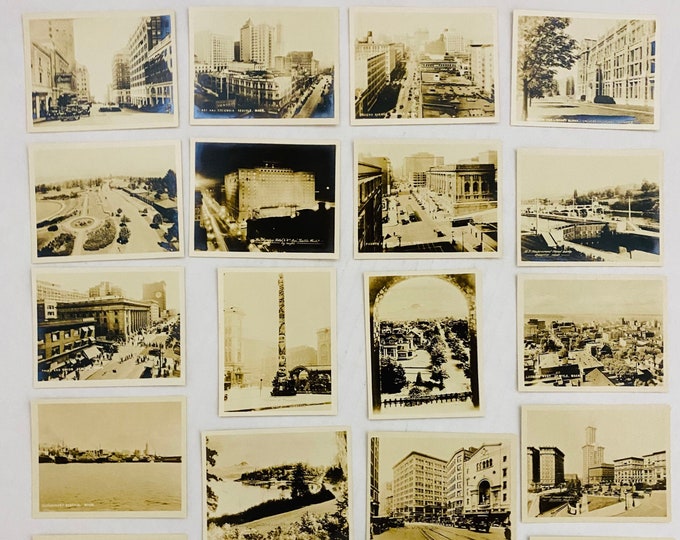 Antique Genuine Photographic Views of SEATTLE from the 1900's - 20 Snapshots in their Original Packaging
