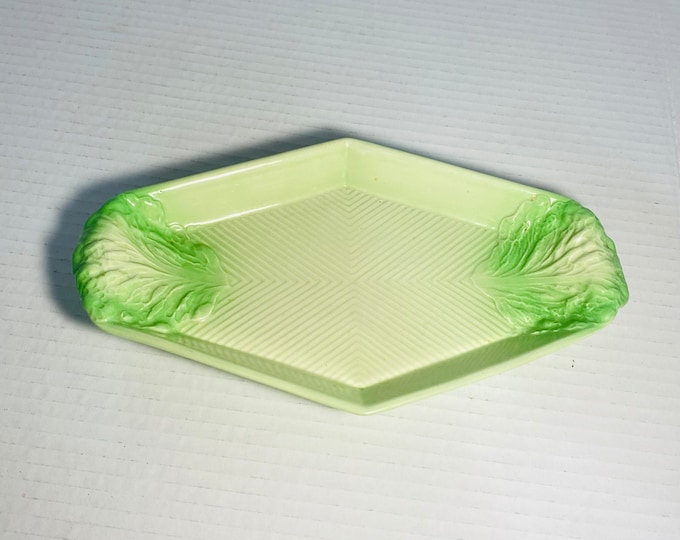 Authentic Rare to Find England Antique 1920's Green Carlton Ware Bowl with Australian Design No.13980