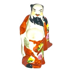 Old Figurine Zhongli Han Taoist immortal-Vintage Chinese Figures Eight Immortals Deities 3.8&quot; Free Shipping