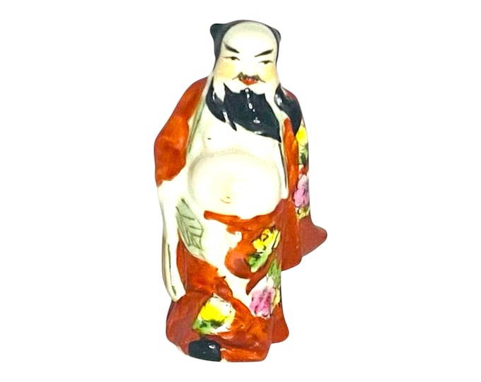 Old Figurine Zhongli Han Taoist immortal-Vintage Chinese Figures Eight Immortals Deities 3.8" Free Shipping