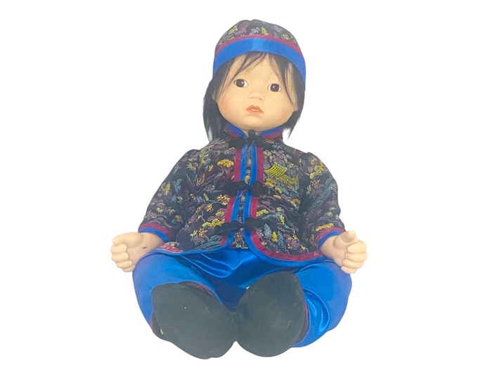Vintage Oriental Porcelain Doll Marian Yu Limited Edition by Weylin 21" Tall
