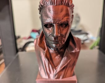 3D Printed Michael Myers Bust — Halloween Horror Decor, Slasher Movie Fan Gift, Spooky Desk Figurine, Horror Collector Statue