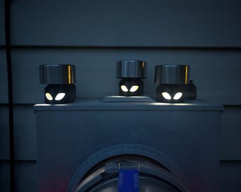 3D Printed Solar Garden Light — Spooky Glowing Eyes Lawn Stake, Halloween Outdoor Decor, Disney Inspired Yard Light