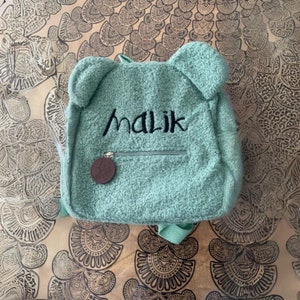 Personalisierte Teddybär Rucksack Tasche Teddybär Tasche für Kinder Tier Rucksack Tasche Name Initial Bär Tasche Süße Tasche für Kinder Individuell Bild 8