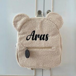 Personalisierte Teddybär Rucksack Tasche Teddybär Tasche für Kinder Tier Rucksack Tasche Name Initial Bär Tasche Süße Tasche für Kinder Individuell Bild 1