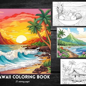 Hawaii Landschaft Malbuch