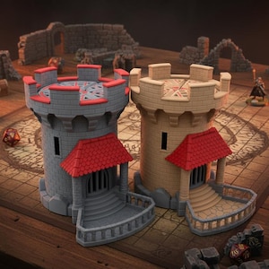 Mechanical Fantasy Castle Dice Tower – Working Gear Dice Roller for DnD and RPGs