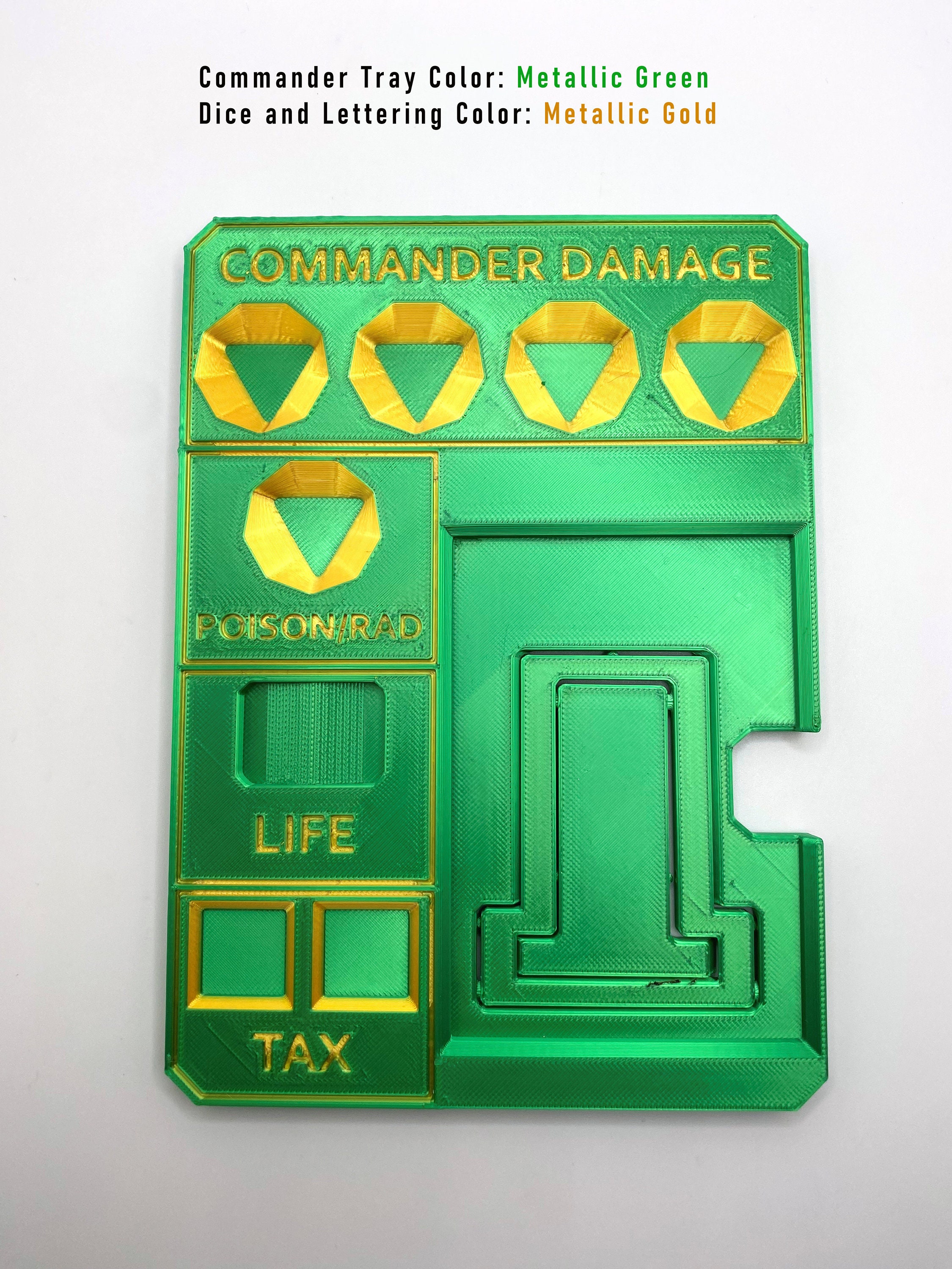 MTG Commander Tray With Card Stand | 3D Printed EDH Damage Tracker