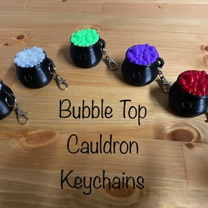 Cauldron with Bubble Top Keychains Gift Witches Brew Cauldron Gift Keychain Halloween Spooky Cauldron