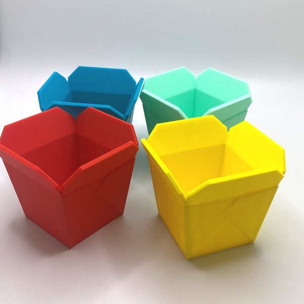 Additional Color Options for Mini Chinese Take-Out Box, Perfect for an Organizer and Small Stuff Storage, Cute Idea for Stocking Stuffer.