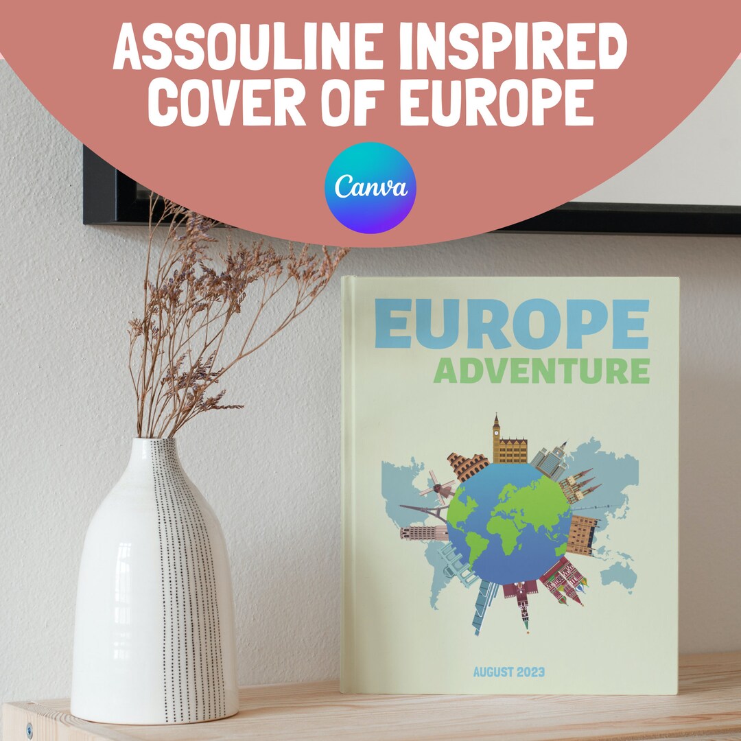 Travel Print Europe Photobook Canva Templates for Stunning Etsy