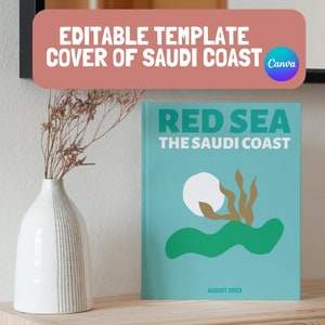 Saudi Arabia: Red Sea Travel Photo Album Editable Canva Template | Customizable Coffee Table Book | Decorative Books | Canva Template