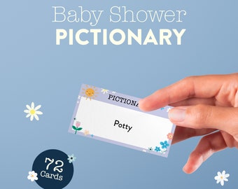 Baby Shower Pictionary Game | Baby Shower Drawing Game | Printable Baby Shower Activity | Instant Download | Draw it | Shower Party Game