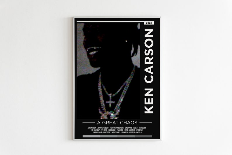 Ken Carson A Great Chaos Album Poster Album Cover Poster Etsy