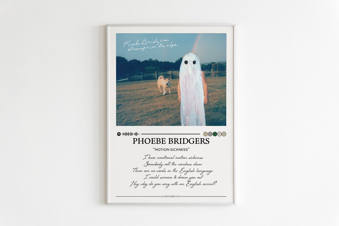 Phoebe Bridgers Poster / Motion Sickness Lyrics Print / Etsy