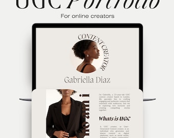 UGC Portfolio Template Canva, UGC Website, Creator Portfolio, Content Creator Kit, Ugc media kit, Canva portfolio pitch