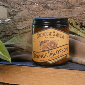 Orange Blossom Soy Candle, Citrus Candle, Handmade Candle, Orange Scented Candle