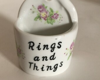 Rings & Things Vintage Wall Pocket Jewelry Holder