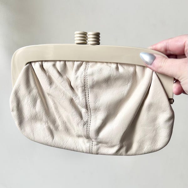 Italienische Leder Vintage Clutch von Eatons Canada