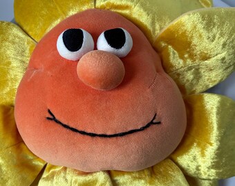 Grafico di crescita in peluche a forma di girasole degli anni '90 di Sears, da appendere al muro.