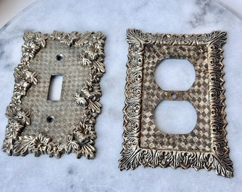 Tapa de latón vintage para interruptor o tomacorriente