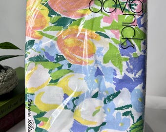 Vintage Floral Double Flat Sheet David Hicks for Stevens Utica