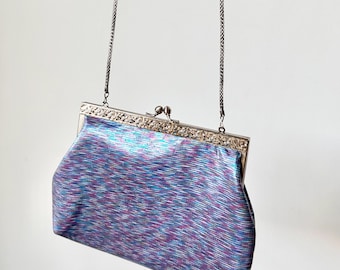 Vintage Metallic Blue & Purple Evening Purse