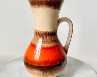 West Germany Fat Lava Domino Decor Ceramic Vase by Dümler