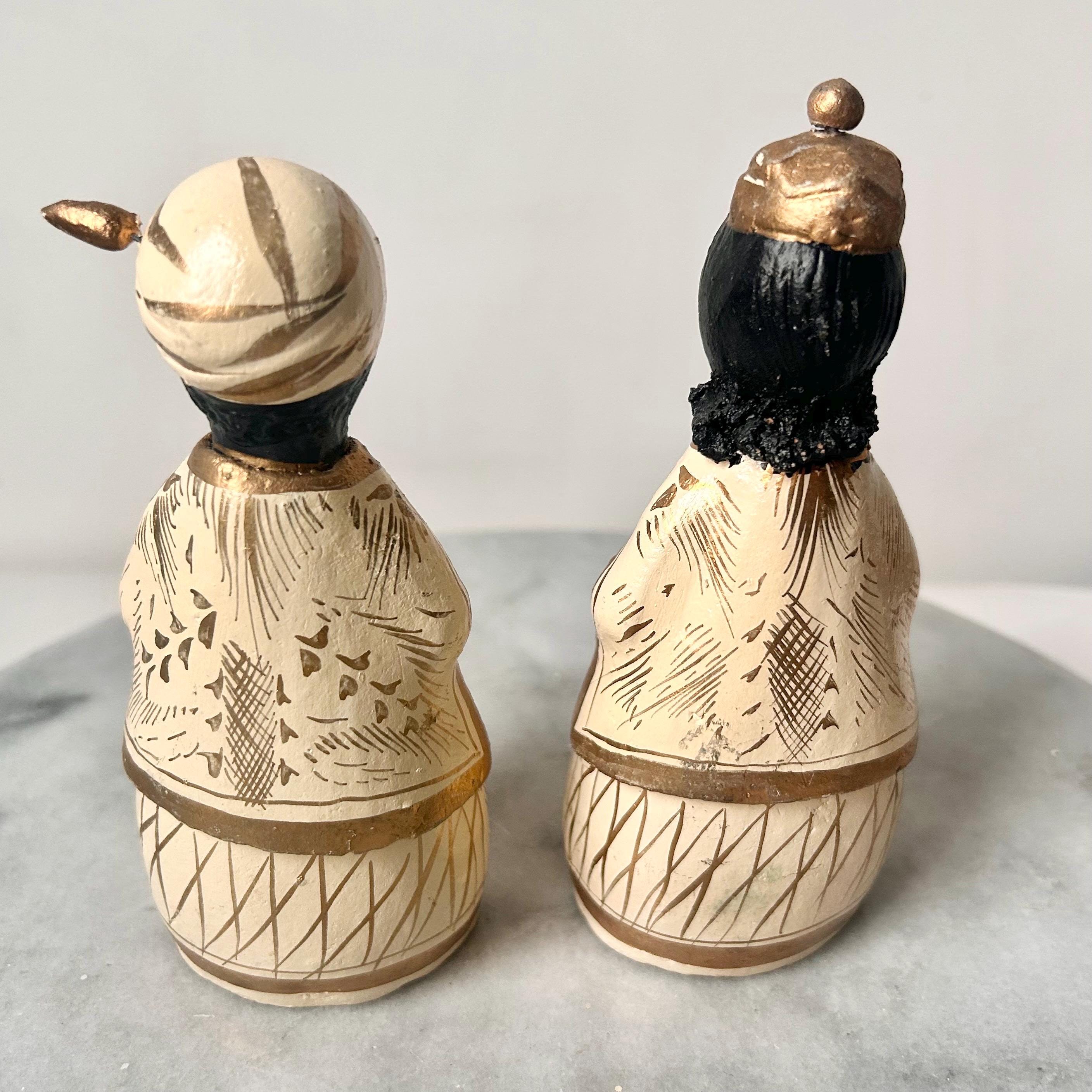 メキシコ陶器のキリスト降誕フィギュア 6体セット、交換用パーツ
