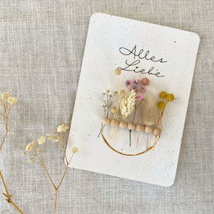 Glückwunschkarte | Karte Alles Liebe | Karte Trockenblumen | Trockenblumenkranz | Alles Liebe | Karte Geburtstag | Hochzeitskarte |Muttertag