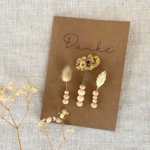 Karte Trockenblumen | Glückwunschkarte | Karte Blumen | Karte Alles Liebe | Viel Glück | Dankeskarte | Gute Besserung | A6 Karte |Nachhaltig