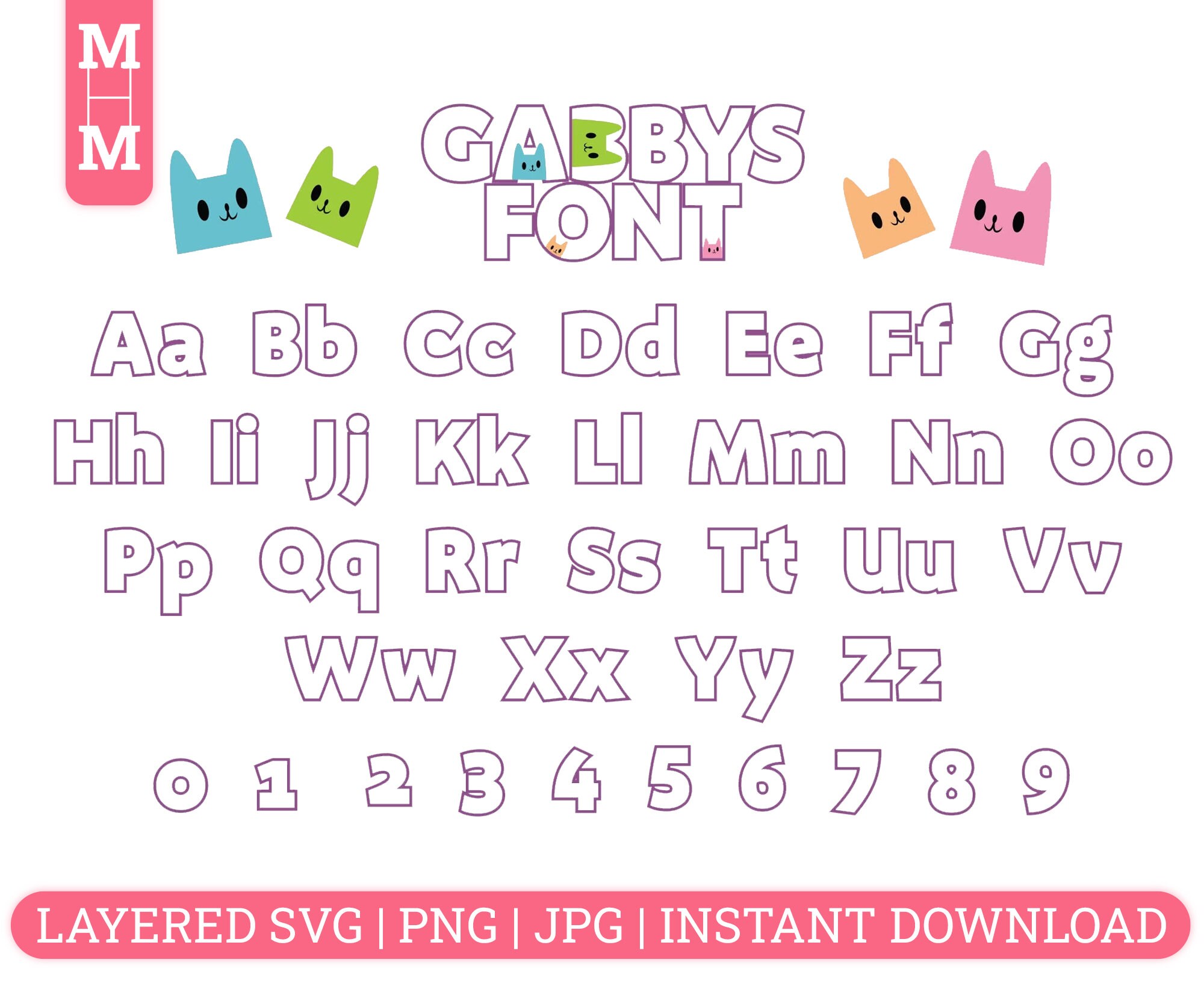 Doll House Font, Gabbys Font Svg, Dollhouse Font Bundle, Cartoon Font ...
