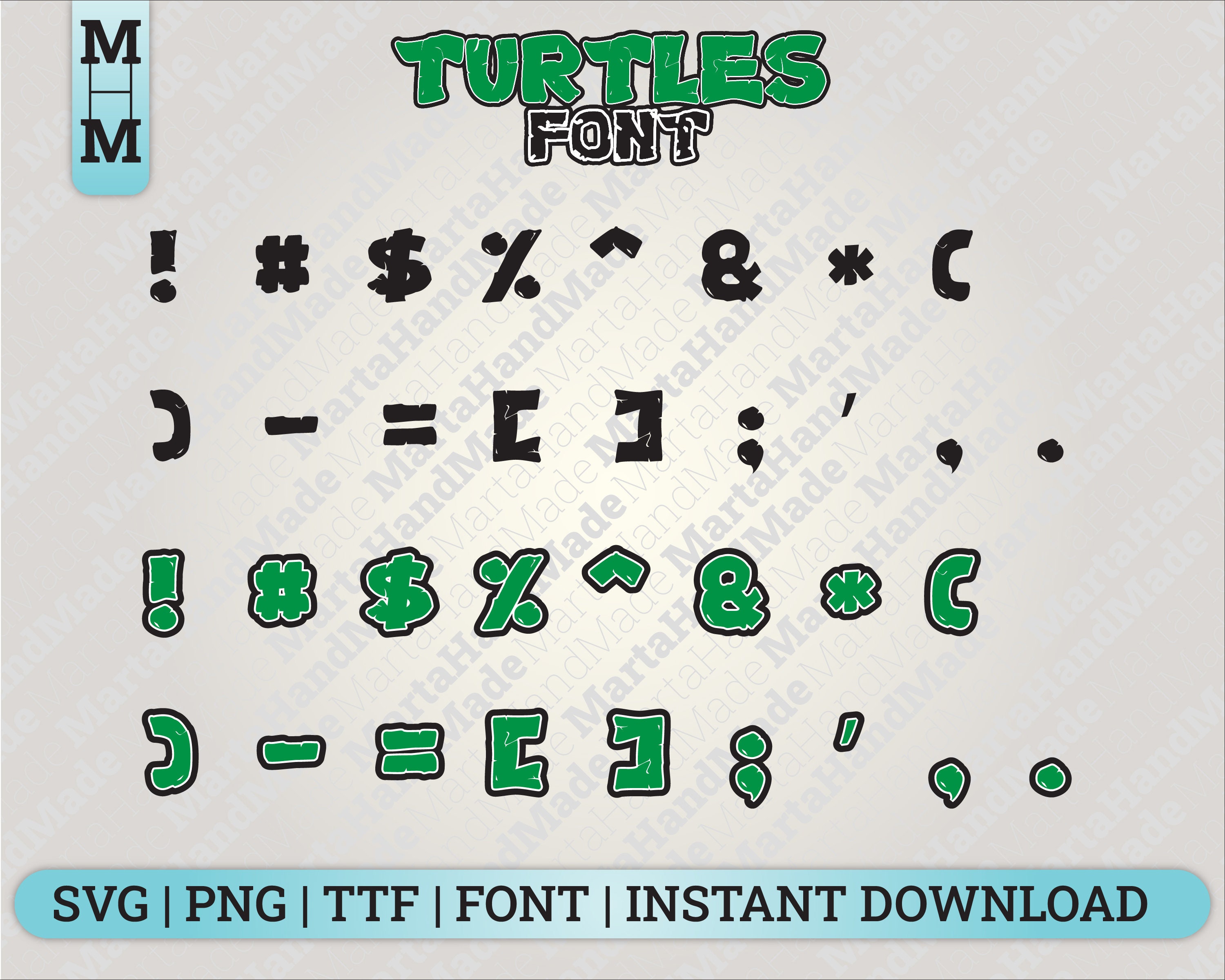 Turtles Font / Svg / Png / Ttf / Font / INSTANT DOWNLOAD - Etsy Canada