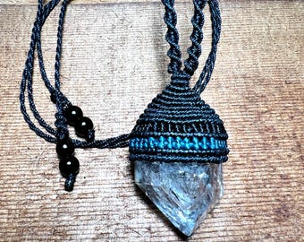 Herkimer Diamond ~ Macrame Adjustable Necklace