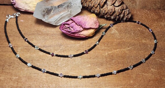Hues of Purple & Green Fluorite ~  Necklace