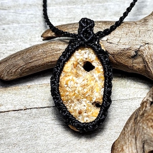 Hagstone ~ East Coast Florida ~ Macrame Adjustable Necklace