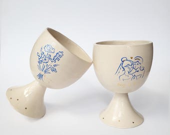 Personalized ceramic goblets
