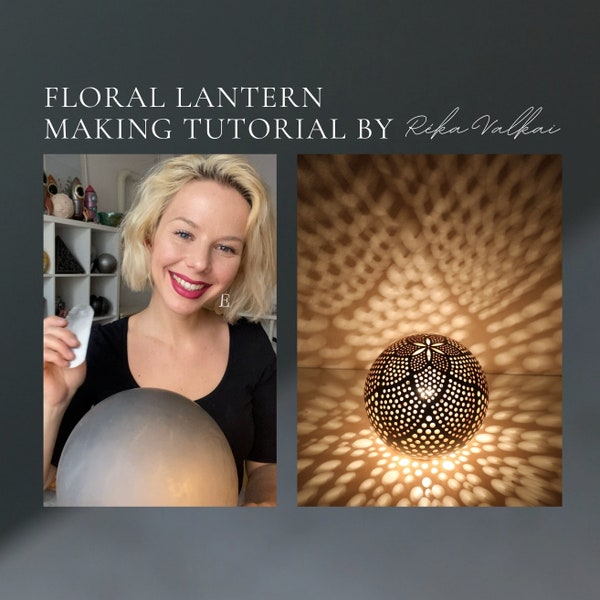 Floral ceramic lantern making tutorial videos from start to finish. DIY Craft. Original craft videos.