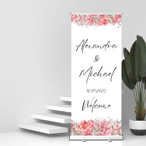 Custom Roll-up Banner, Custom Wedding Retractable Banner Stand, welcome board, Wedding Display,  Event banner, company introduction, banners