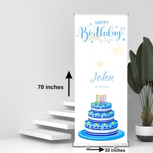 Kundenspezifisches Roll-up-Banner, Geburtstagsbanner, einziehbares Banner, Willkommenstafel, Hochzeitsdisplay, Ereignisbanner, Firmeneinführung, Banner